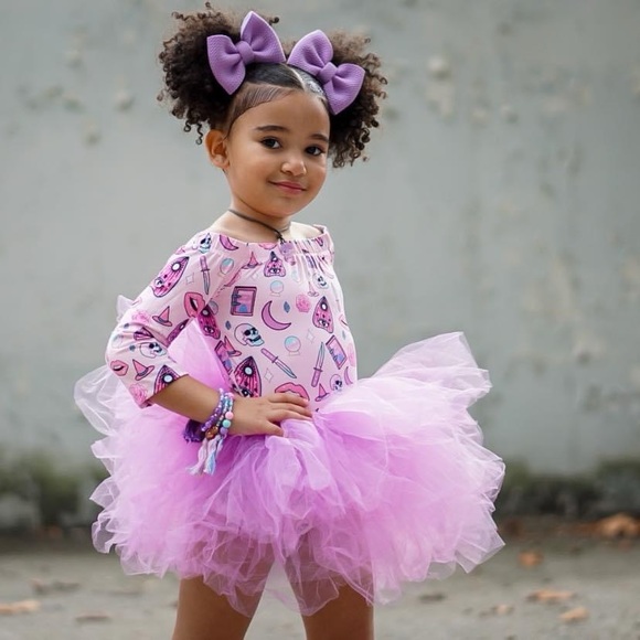 Off the Shoulders Halloween Print TuTu Dress for Toddler Girls from AriTutus - Picture 4 of 10